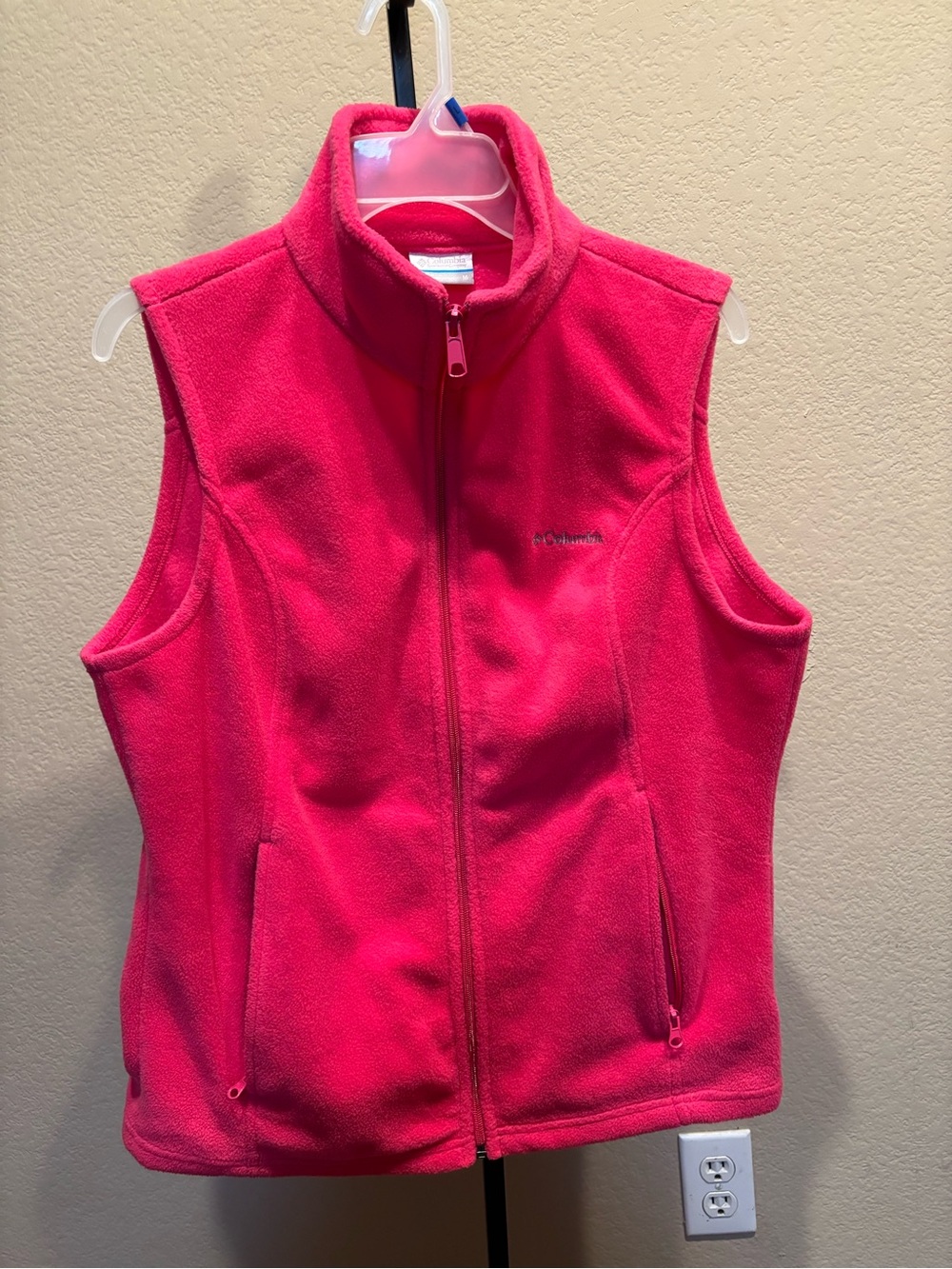 Columbia Girls' Bright Pink Fleece Vest - Zip Front